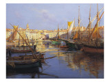 Saint-Tropez Harbour reproduction procédé giclée par Emile Joseph Humblot