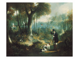 Pheasant Shooting in the Forest Giclee Print by S .j .e . Jones