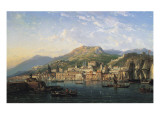 Messina Harbour Giclee Print by Charles Kuwasseg