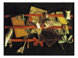 Still Life of Noteboard Giclee Print by Samuel van Hoogstraten
