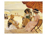 La Plage Reproduction procédé giclée par Alfred Victor Fournier