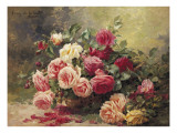 Ruusut Giclee-vedos tekijänä Albert Tibule Furcy de Lavault