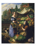 Market Stall in Bruges Giclée-Druck von Henri Voordecker