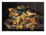 A Still Life of Melon, Cherries and Strawberries Giclee Print by Severin Roesen