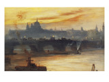 St Paul's from the River Giclée-Druck von George Hyde Pownall