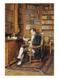 In the Library Giclee Print by Johann Hamza