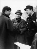 Louis de Funès, Jean-Claude Brialy and Yves Barsacq (episode "Bien d'autrui ne prendras"): Le Diabl Fotografie-Druck von  Limot