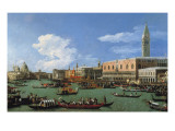 The Bucintoro Preparing to Leave the Molo on Ascension Day Giclee Print by Canaletto 