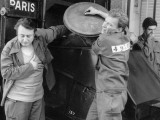 Gérard Séty, Sami Frey and Raymond Devos: Le Travail C'Est La Liberté, 1959 Photographic Print by Marcel Dole