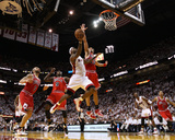 Chicago Bulls v Miami Heat - Game Four, Miami, FL - MAY 24: LeBron James, Joakim Noah, Luol Deng, C Photographic Print by Mike Ehrmann