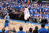 Dallas Mavericks v Oklahoma City Thunder - Game Three, Oklahoma City, OK - MAY 21: James Harden and Photographic Print by Joe Murphy