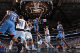 Oklahoma City Thunder v Dallas Mavericks - Game Two, Dallas, TX - MAY 19: Russell Westbrook, Peja S Fotografisk trykk av Danny Bollinger Oklahoma City Thunder v Dallas Mavericks - Game Two, Dallas, TX - MAY 19: Russell Westbrook, Peja S Fotografisk trykk av Danny Bollinger