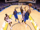 Dallas Mavericks v Oklahoma City Thunder - Game Four, Oklahoma City, OK - MAY 23: Dirk Nowitzki and Photographic Print by Ronald Martinez