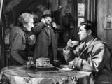 Robert Hirsch, Jean Gabin and Gabrielle Fontan: Maigret et L'Affaire Saint Fiacre, 1959 Photographic Print by Marcel Dole
