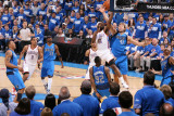 Dallas Mavericks v Oklahoma City Thunder - Game Three, Oklahoma City, OK - MAY 21: James Harden, Di Photographic Print by Joe Murphy