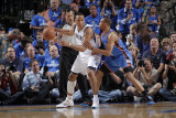 Oklahoma City Thunder v Dallas Mavericks - Game Two, Dallas, TX - MAY 19: Shawn Marion and Russell  Photographic Print by Glenn James