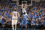 Oklahoma City Thunder v Dallas Mavericks - Game Two, Dallas, TX - MAY 19: Tyson Chandler, Serge Iba Photographic Print by Glenn James