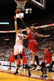 Chicago Bulls v Miami Heat - Game Four, Miami, FL - MAY 24: Mike Miller and Carlos Boozer Photographic Print by Mike Ehrmann