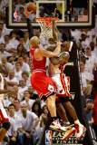 Chicago Bulls v Miami Heat - Game Three, Miami, FL - MAY 22: Carlos Boozer and LeBron James Photographic Print by Marc Serota
