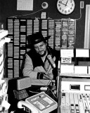Waylon Jennings, Thomas Weschler, 1988, WCXI, Detroit, Michigan Photo