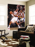 Denver Nuggets v Portland Trail Blazers: Shelden Williams and Armon Johnson Reproduction murale géante par Sam Forencich