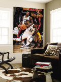 Miami Heat v Memphis Grizzlies: O.J. Mayo, Juwan Howard and Eddie House Wandgemälde von Joe Murphy
