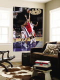 Philadelphia 76ers v New Jersey Nets: Spencer Hawes, Stephen Graham and Derrick Favors Wall Mural by David Dow