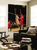 Houston Rockets v Toronto Raptors: Jose Calderon and Chuck Hayes Wall Mural by Ron Turenne