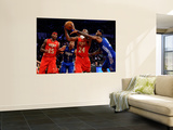 2011 NBA All Star Game, Los Angeles, CA - February 20: Kobe Bryant, LeBron James, Derrick Rose and  Wall Mural by Kevork Djansezian
