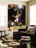 New York Knicks v Toronto Raptors: Leandro Barbosa and Timofey Mosgov Wall Mural by Ron Turenne