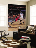 New Jersey Nets v Philadelphia 76ers: Devin Harris and Jrue Holiday Wall Mural by David Dow
