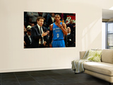 Oklahoma City Thunder v New Orleans Hornets: Scott Brooks and Russell Westbrook Wall Mural by Chris Unknown