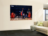 2011 NBA All Star Game, Los Angeles, CA - February 20: Tim Duncan and Dwight Howard Wall Mural by Kevork Djansezian
