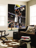 San Antonio Spurs v Utah Jazz: Al Jefferson and Tim Duncan Wall Mural by Melissa Majchrzak