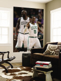 Phoenix Suns v Boston Celtics, Boston, MA - March 02: Rajon Rondo and Kevin Garnett Wall Mural by Elsa Unknown