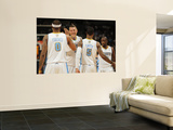 Charlotte Bobcats v Denver Nuggets, Denver, CO - March 02: Gary Forbes, Chris Andersen, J.R. Smith  Wall Mural by Doug Pensinger