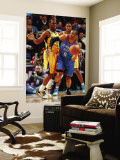 Oklahoma City Thunder v New Orleans Hornets: Russesll Westbrook and Chris Paul Wall Mural by Chris Unknown