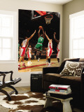 Boston Celtics v Toronto Raptors: Marquis Daniels andrea Bargnani and Linas Kleiza Wall Mural by Ron Turenne