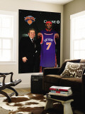 New York Knicks Introduce Carmelo Anthony, New York, NY - February 23: Carmelo Anthony and Jim Dola Wall Mural by Chris Trotman