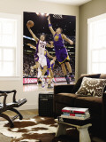 Golden State Warriors v Phoenix Suns, Phoenix, AZ - February 10: Steve Nash and Andris Biedrins Wall Mural by Christian Petersen