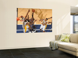 Charlotte Bobcats v Indiana Pacers: Stephen Jackson and Solomon Jones Wall Mural by Ron Hoskins