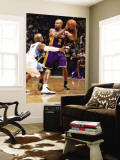 Los Angeles Lakers v Minnesota Timberwolves: Derek Fisher and Sundiata Gaines Wall Mural by David Sherman