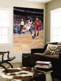 New Jersey Nets v Philadelphia 76ers: Jrue Holiday and Devin Harris Wall Mural by David Dow