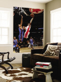 Oklahoma City Thunder v Toronto Raptors: Nenad Kristic and Leandro Barbosa Wall Mural by Ron Turenne