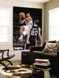 San Antonio Spurs v Denver Nuggets: Aaron Afflalo and Manu Ginobili Wall Mural by Garrett Ellwood