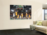 Los Angeles Lakers v Boston Celtics, Boston, MA - February 10: Andrew Bynum and Kevin Garnett Wall Mural by Brian Babineau