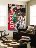 Boston Celtics v New Jersey Nets: Semih Erden and Johan Petro Wall Mural by Jeyhoun Allebaugh