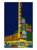 Neon Signs, Las Vegas Club, Las Vegas, Nevada Giclee Print