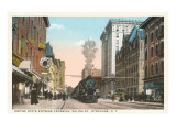 Locomotive going through Syracuse, New York Posters