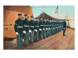Marine Guard on Naval Warship Digitálně vytištěná reprodukce